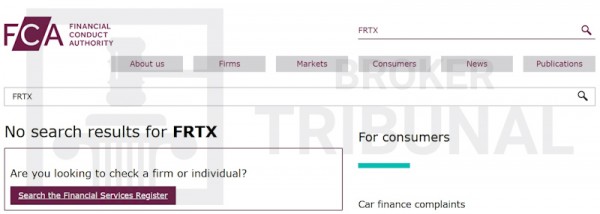 FRTX — фальшивый брокер, обманывающий клиентов на крупные суммы
FRTX — фальшивый брокер, обманывающий клиентов на крупные суммы